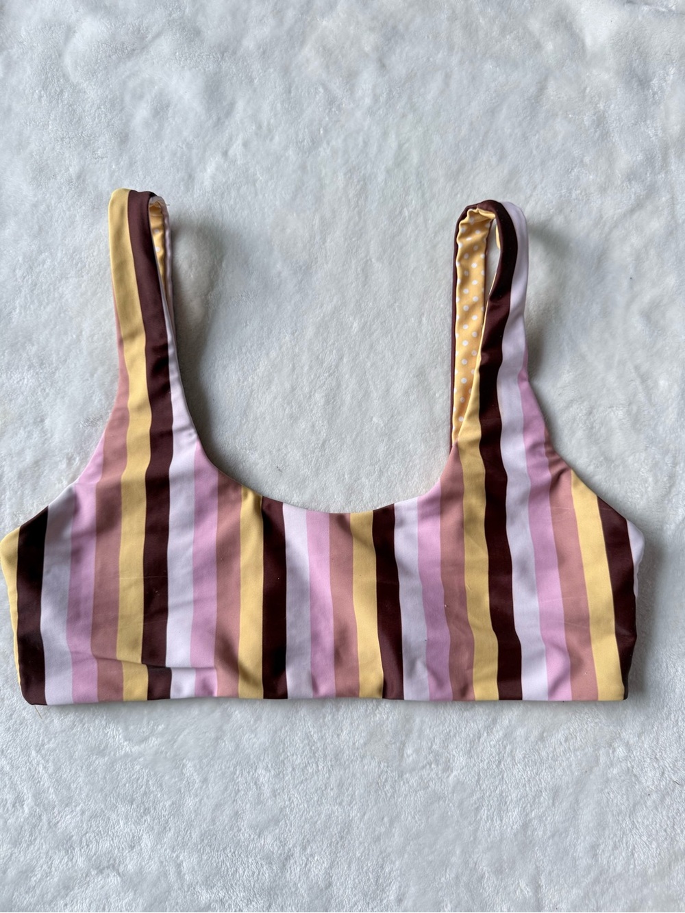 Striped Multicolor Bikini Top
